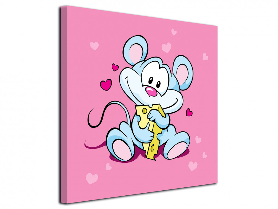 Tableau toile déco pour enfant  Love mouse
