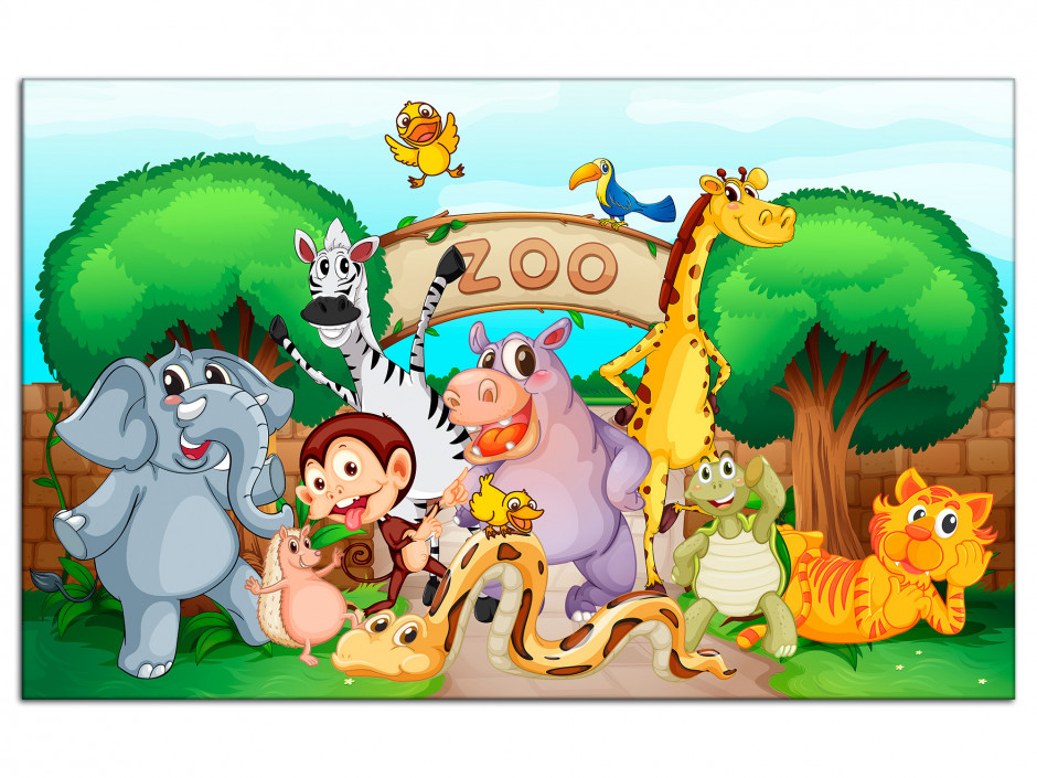 Tableau aluminium imprimée Les animaux du zoo