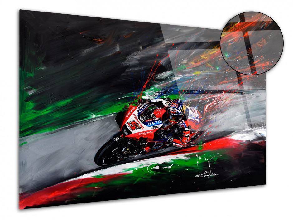 Tableau plexiglas déco Pilote Moto GP