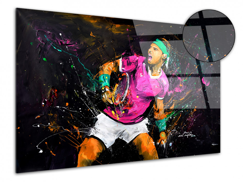 Tableau plexiglas reproduction de peinture Tennisman Nadal