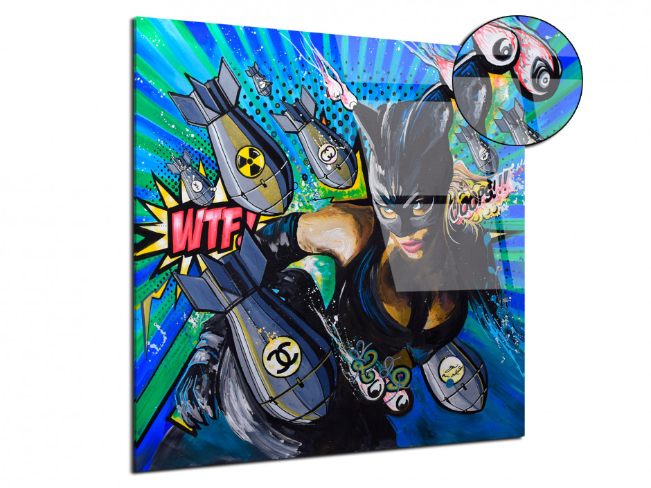 Tableau plexiglas reproduction Catwoman Bomb