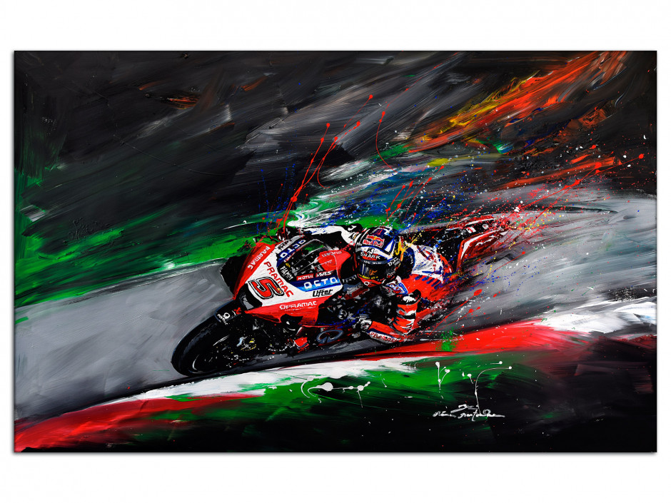 Tableau aluminium déco Pilote Moto GP