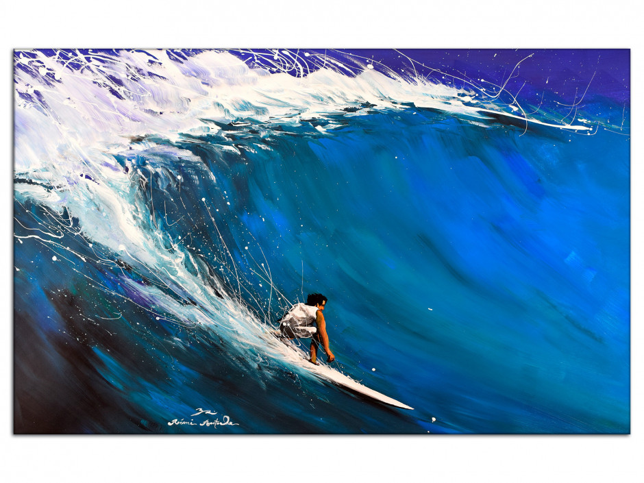 Tableau aluminium reproduction de peinture Surfing Classic