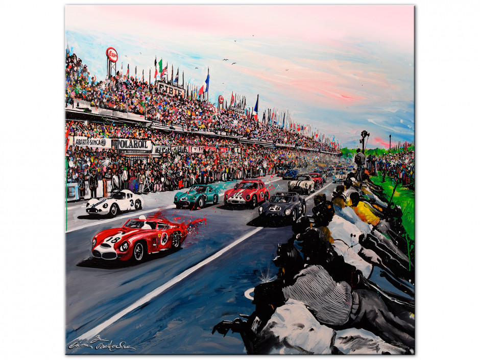 Tableau aluminium reproduction Les 24h du Mans