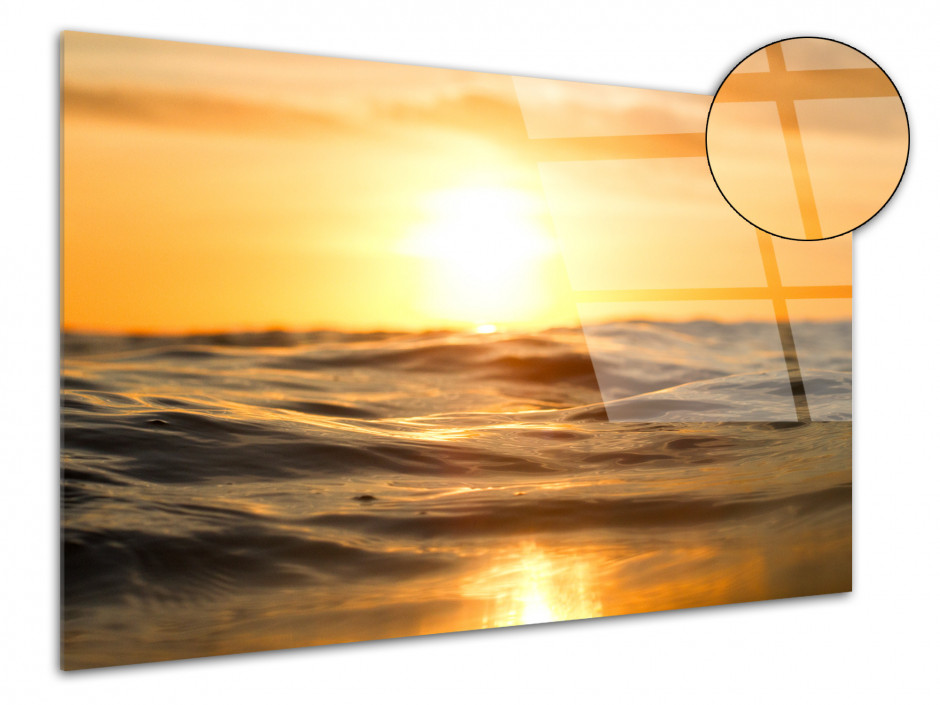 Tableau plexiglas déco photo sunset sur l'océan