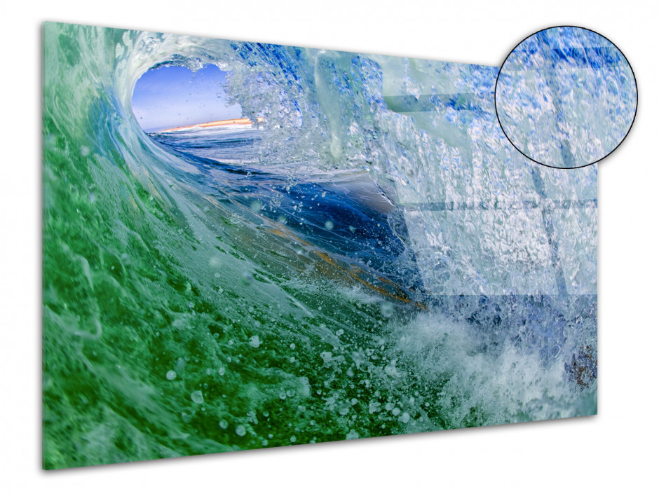 Tableau photo plexiglas dans la vague des landes