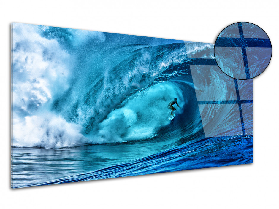 Tableau plexiglas déco photo dans le tube de Teahupoo