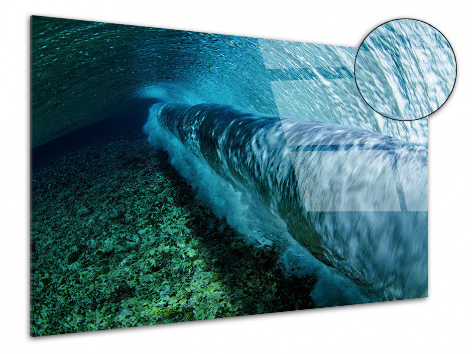 Tableau déco plexiglas vue sous-marine de la vague