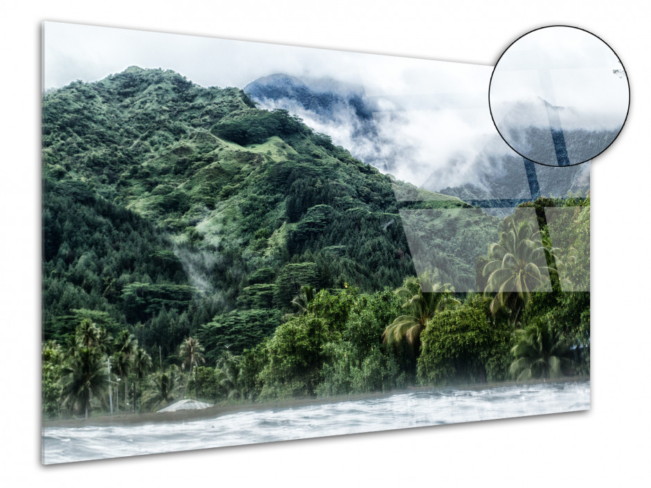 Tableau déco plexiglas paysage Polynésien
