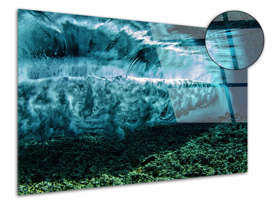 Tableau plexiglas déco vision sous-marine de vague