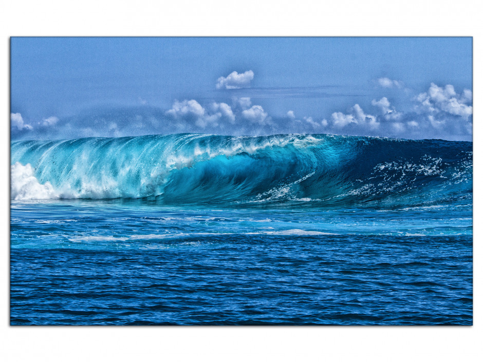 Tableau aluminium déco vague Tahiti