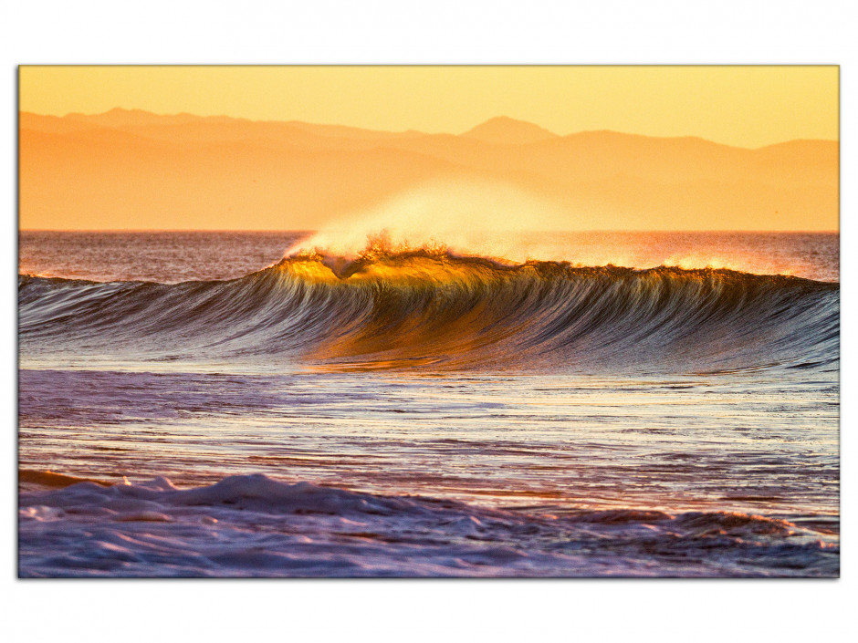 Tableau aluminium déco Sunset sur les vagues