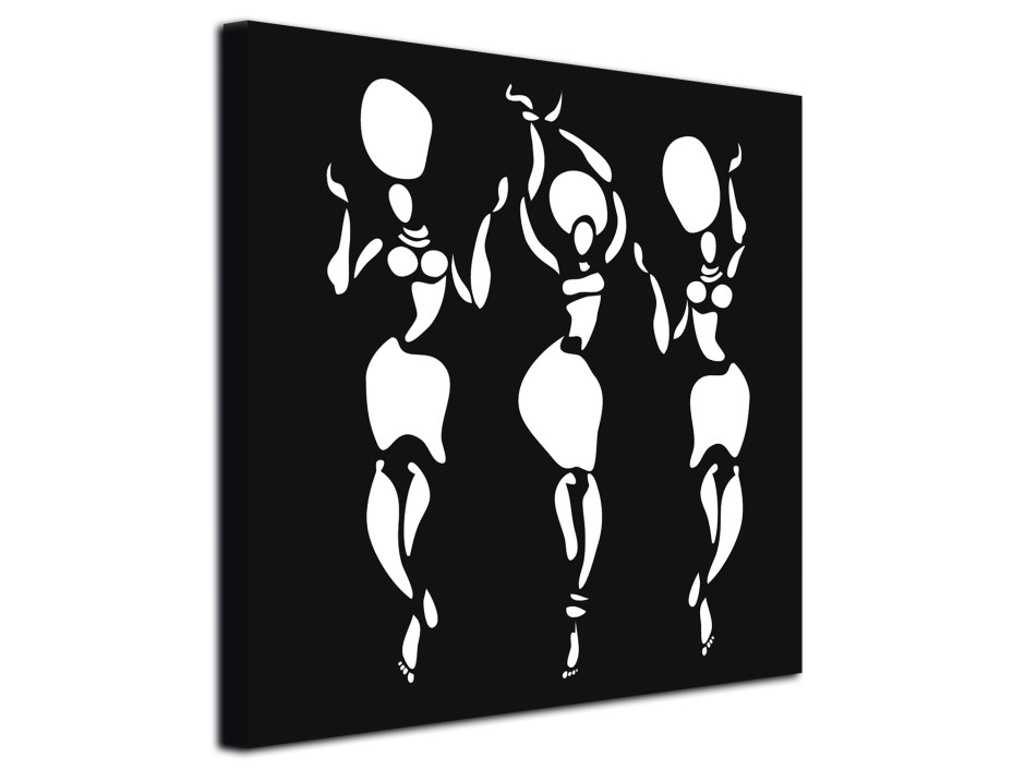 Tableau décoratif Toile Femmes Africaines Noir et Blanc