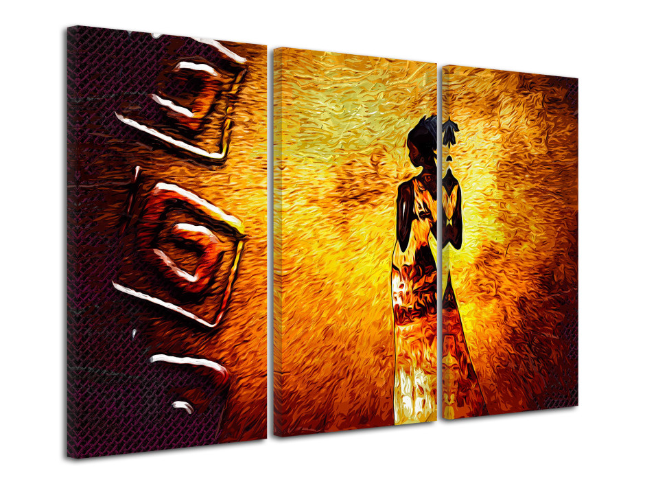 Tableau triptyque design Femmes Africaines