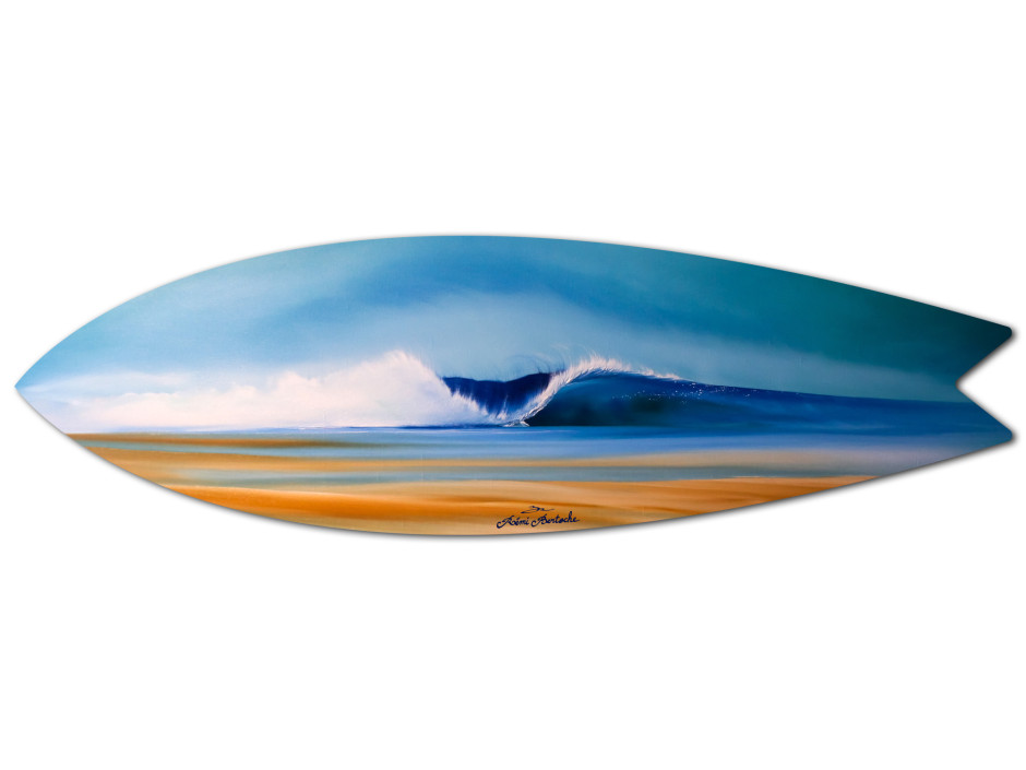 Planche de surf décorative la vague en peinture