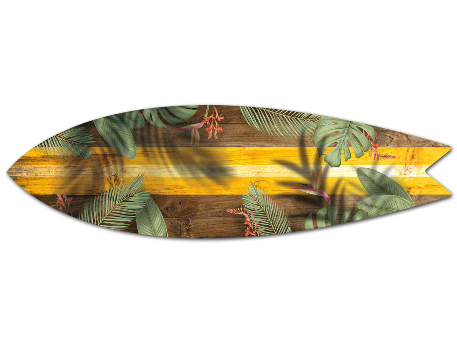 Planche de surf décorative tropical flowers