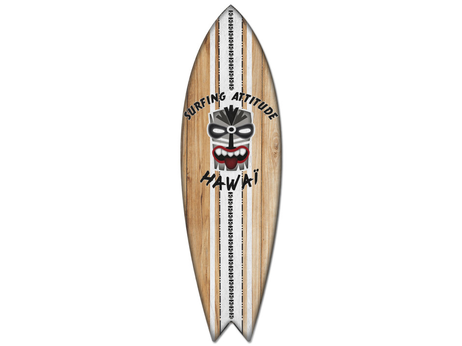 Planche de surf murale Tahitian Tiki
