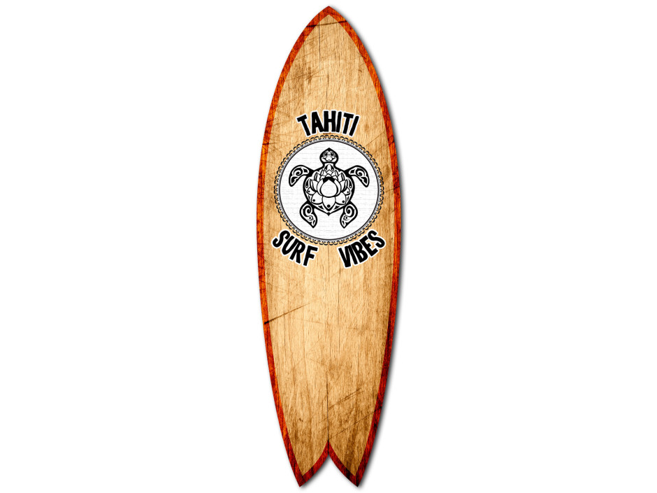 Planche de surf murale Tahiti Surf Vibes