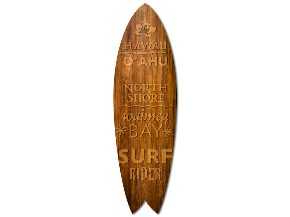 Planche de surf murale Waimea Bay