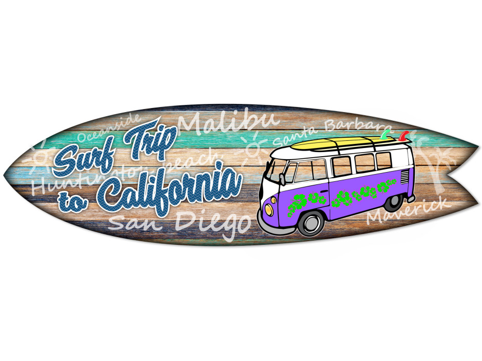 Planche de surf Déco Surf trip to California