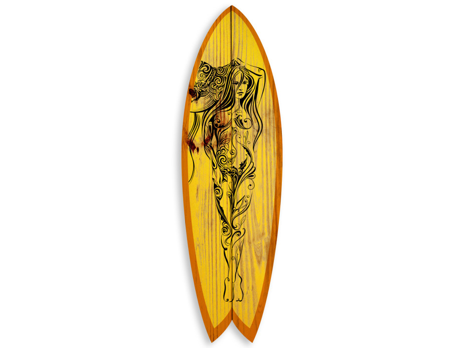 Planche de surf décorative Silhouette femme