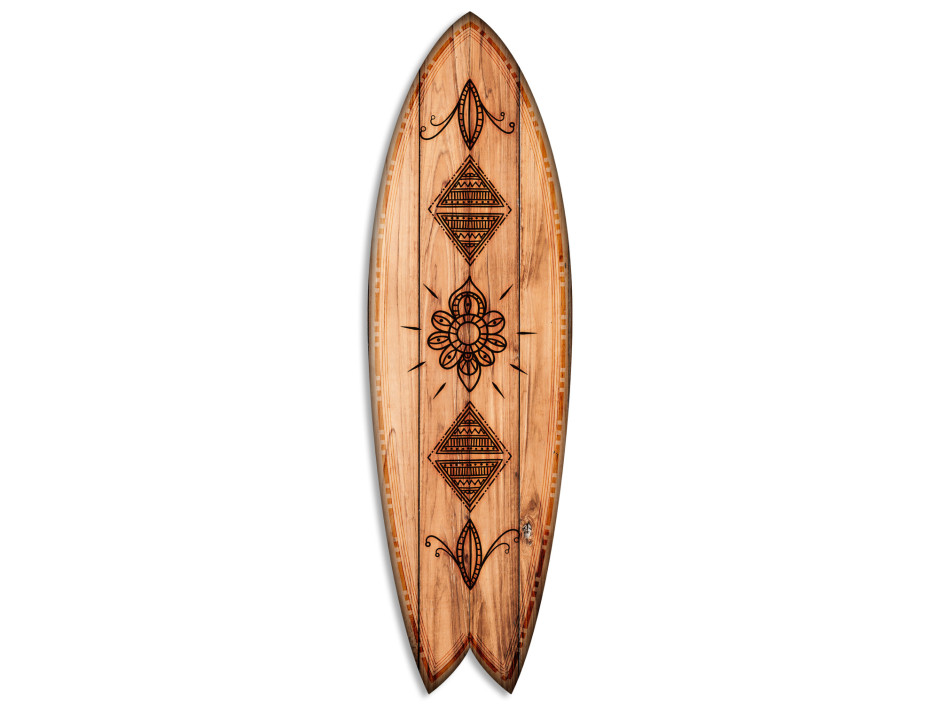 Planche de surf déco Hippie Chic design Stimell Illustration