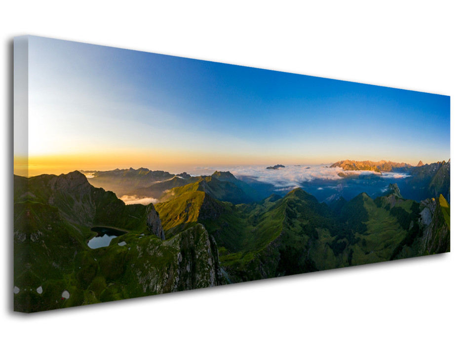 Tableau toile panoramique sur le montagnon