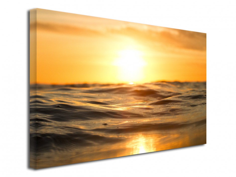 Tableau toile déco photo sunset sur l'océan