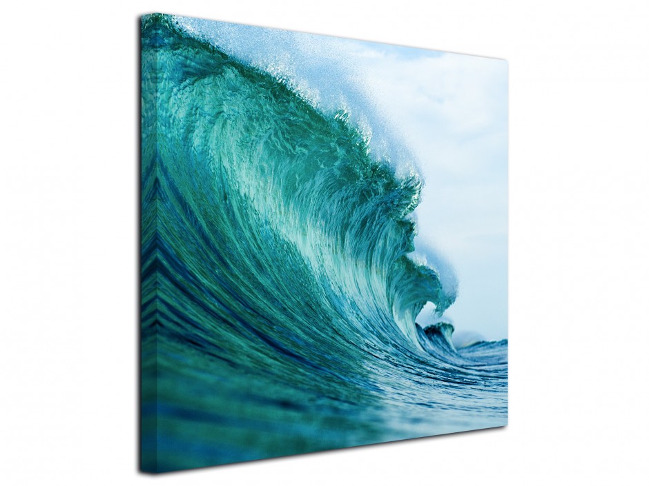 Tableau toile décorative Green wave