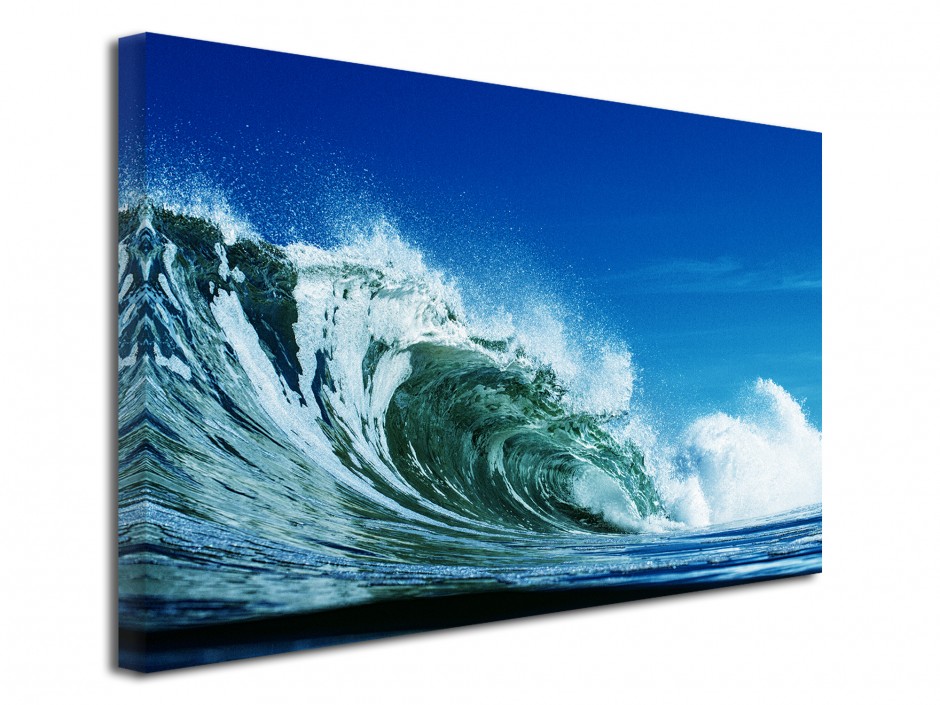 Tableau toile déco vague de surf