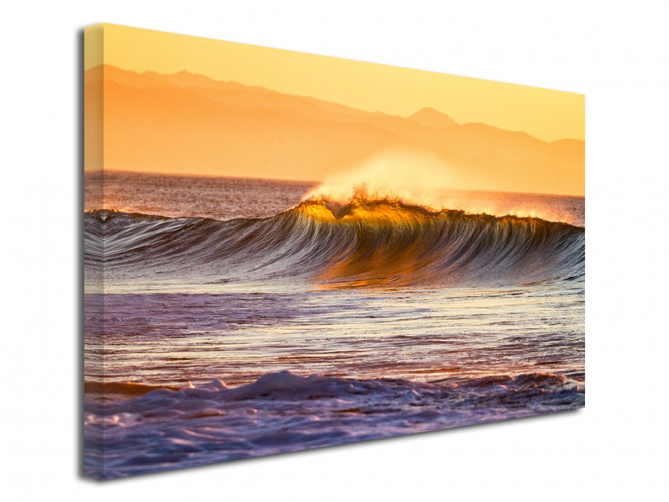 Tableau toile déco Sunset sur les vagues