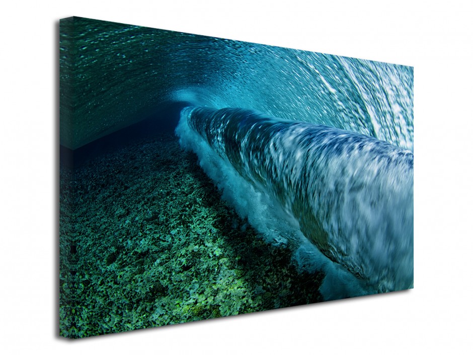 Tableau déco toile vue sous-marine de la vague