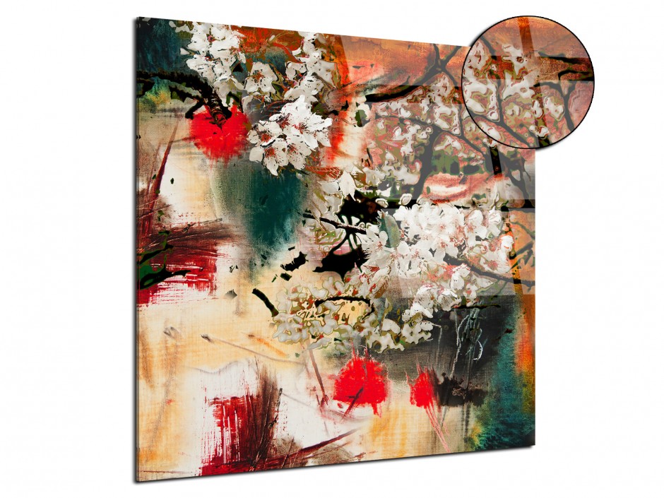 Tableau plexiglas déco peinture Abstraite Flower