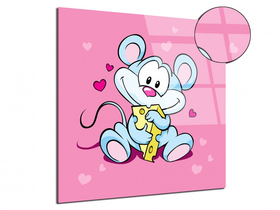 Tableau plexiglas déco pour enfant  Love mouse