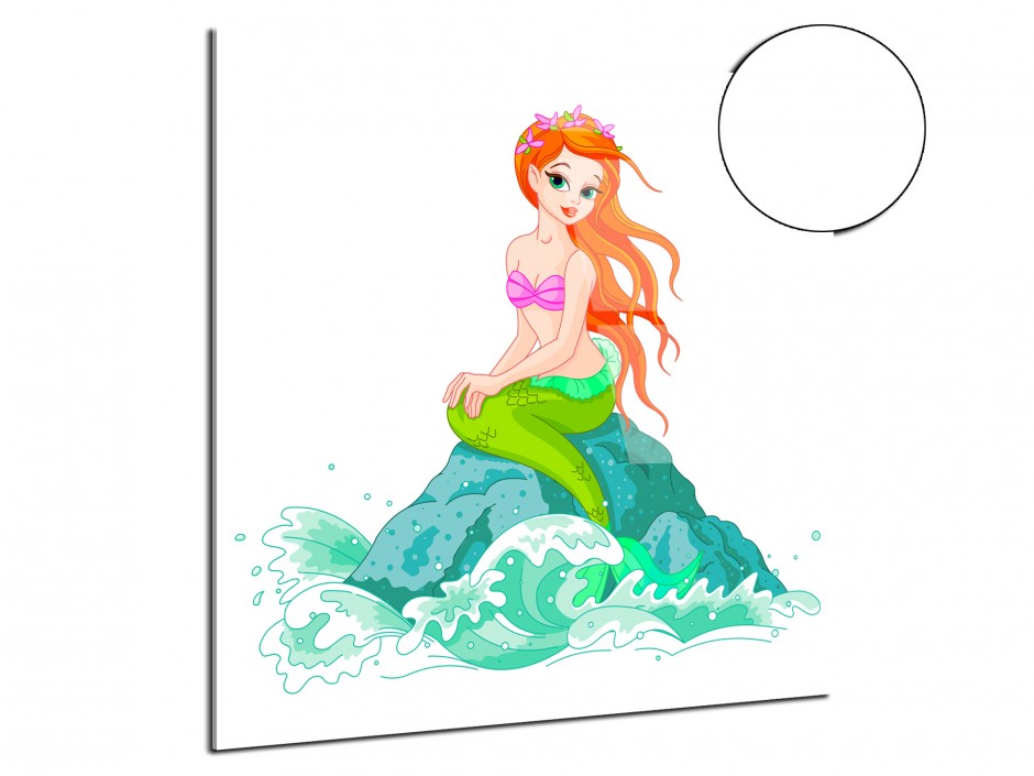 Tableau déco plexiglas pour enfant  La princesse des oceans