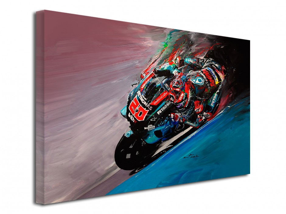 Tableau toile reproduction peinture Quartararo Moto GP