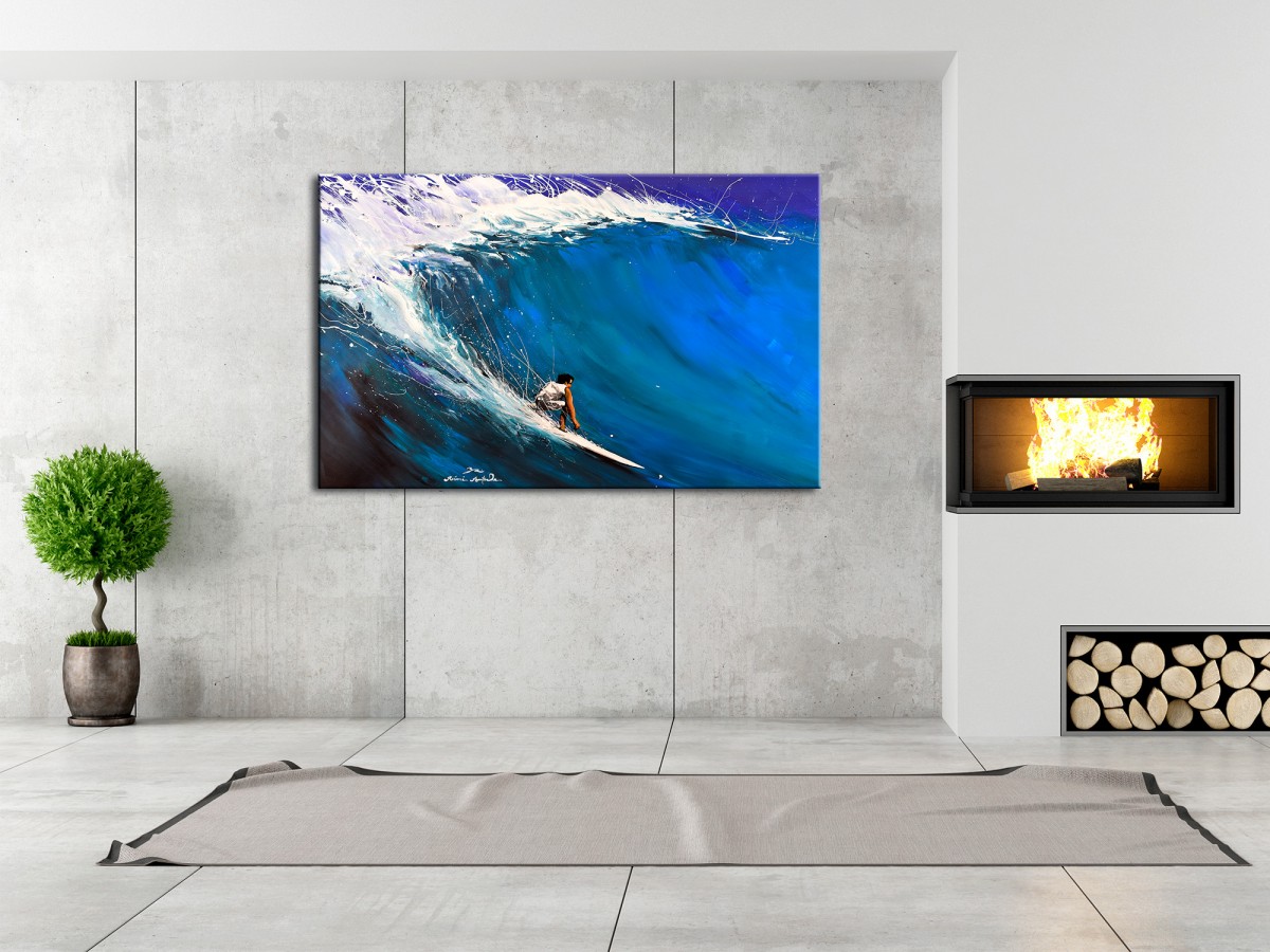 Tableau toile imprimée Surfing Classic - Reproduction peinture