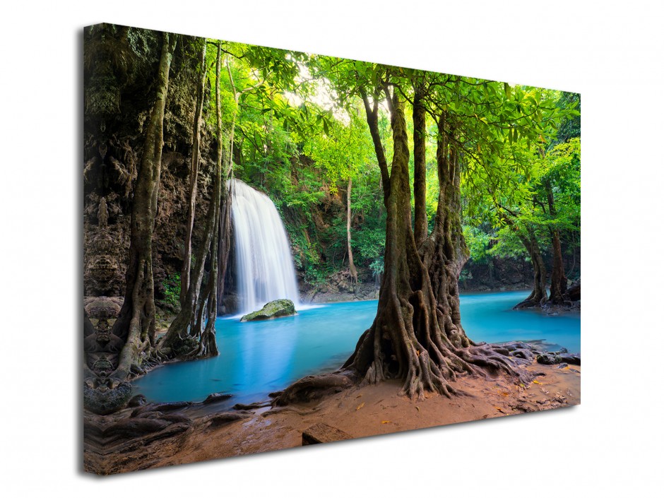 Tableau déco toile Cascade Erawan Thaïlande