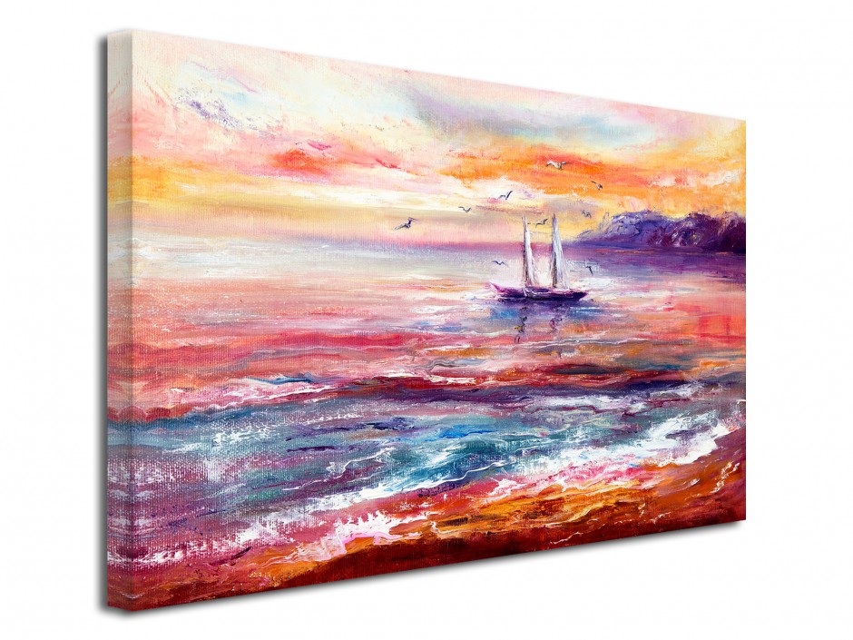 Tableau déco toile reproduction peinture Bateau