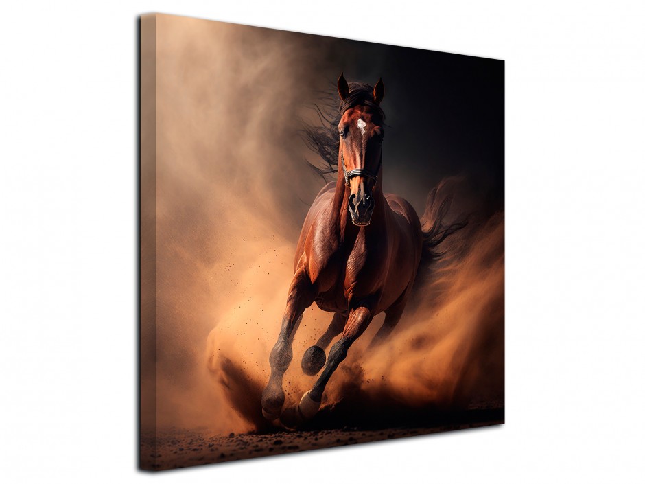 Tableau photo toile Cheval au galop