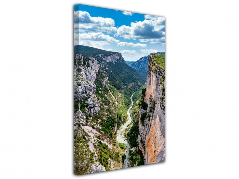 Tableau toile Vue plongeante sur les Gorges du Verdon