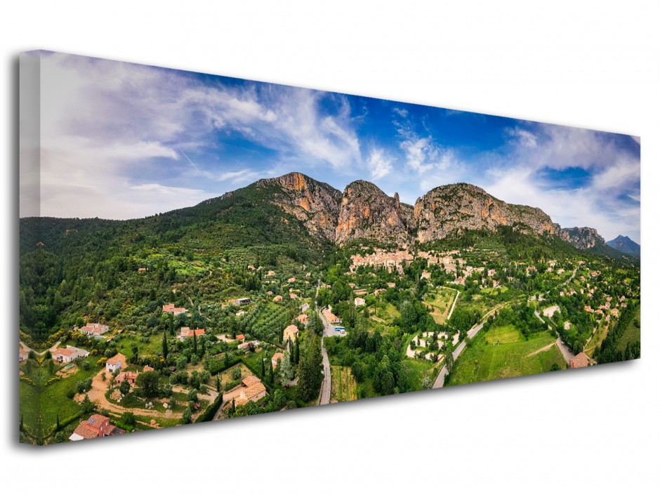 Tableau toile déco panorama sur Moustier Sainte Marie