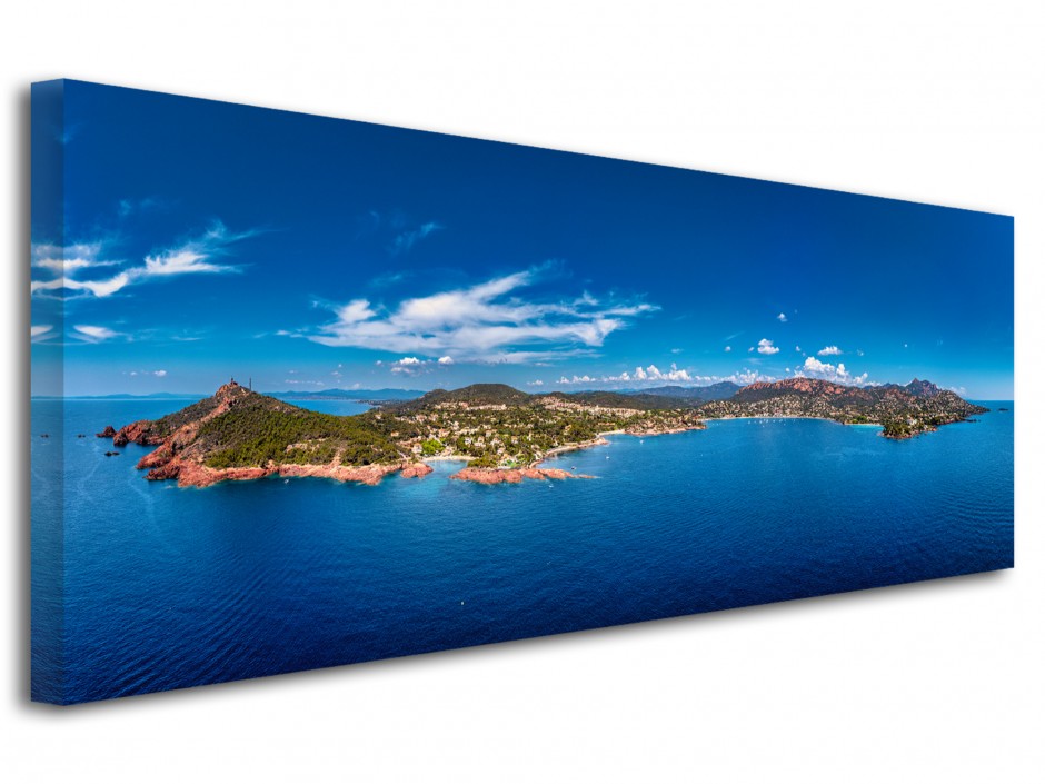 Tableau déco toile panoramique Côte d'Azur