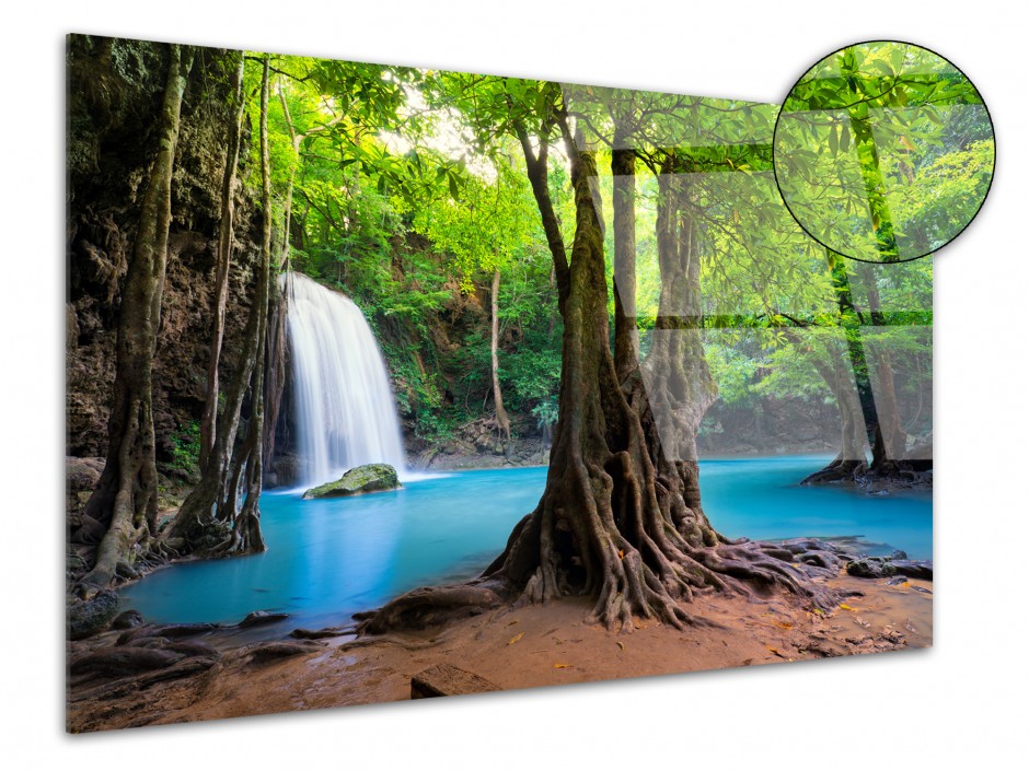 Tableau déco plexiglas Cascade Erawan Thaïlande