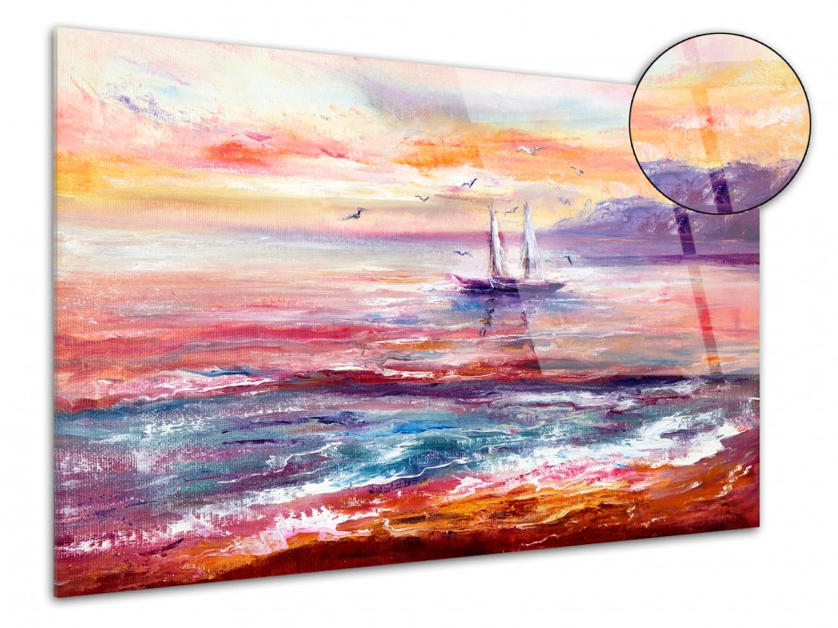 Tableau déco plexiglas reproduction peinture Bateau