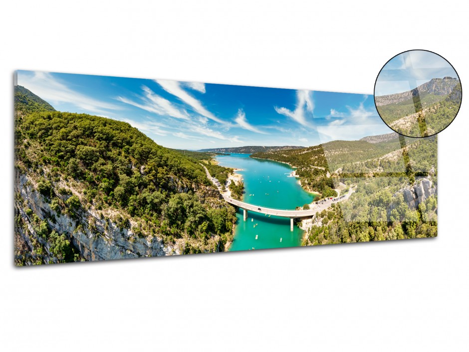 Tableau plexiglas déco panoramique Lac de Ste Croix