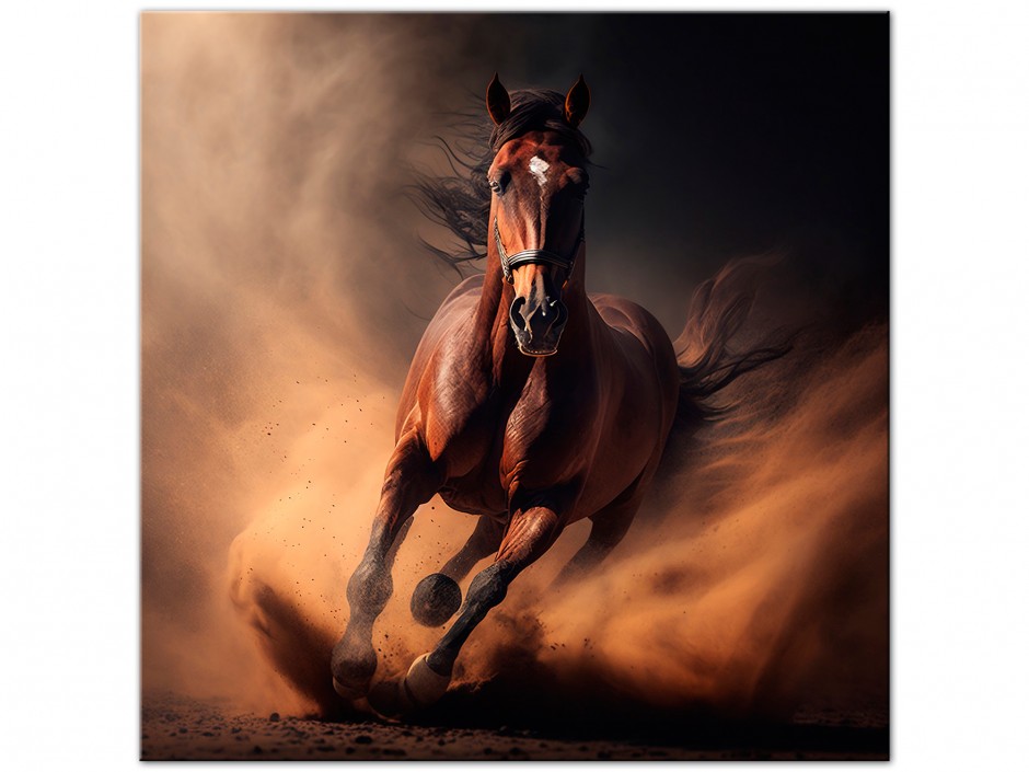 Tableau photo aluminium Cheval au galop