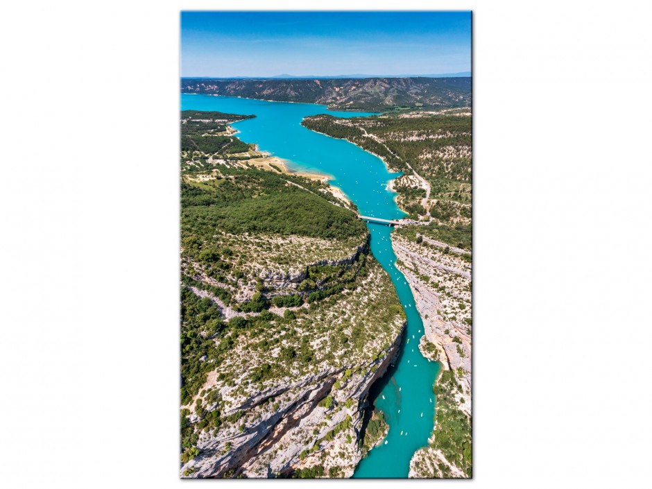 Tableau aluminium Lac de Sainte Croix et les Gorges