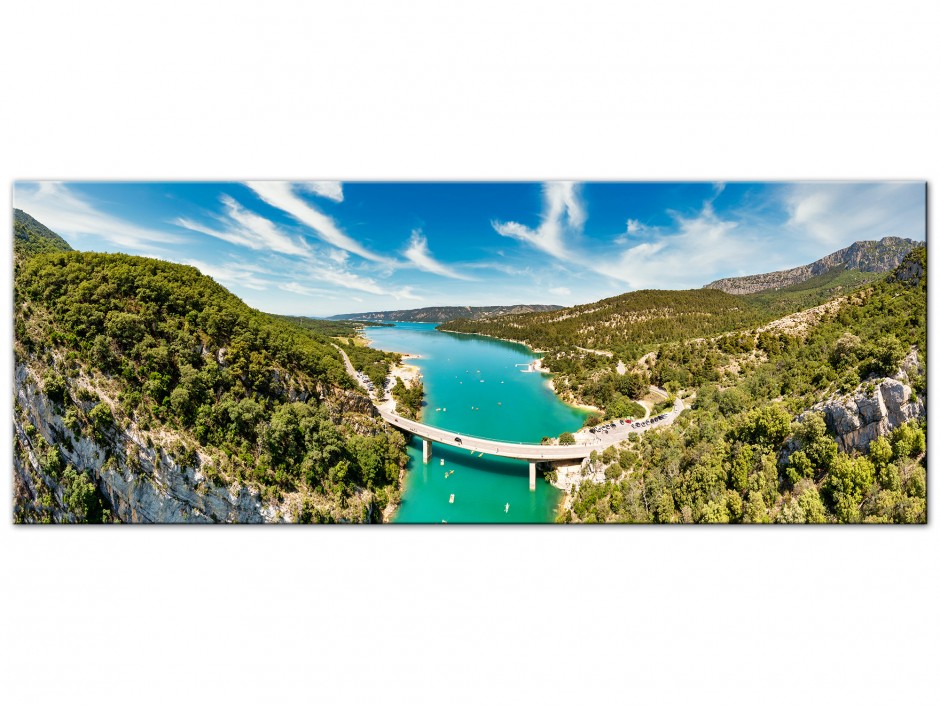 Tableau aluminium déco panoramique Lac de Ste Croix