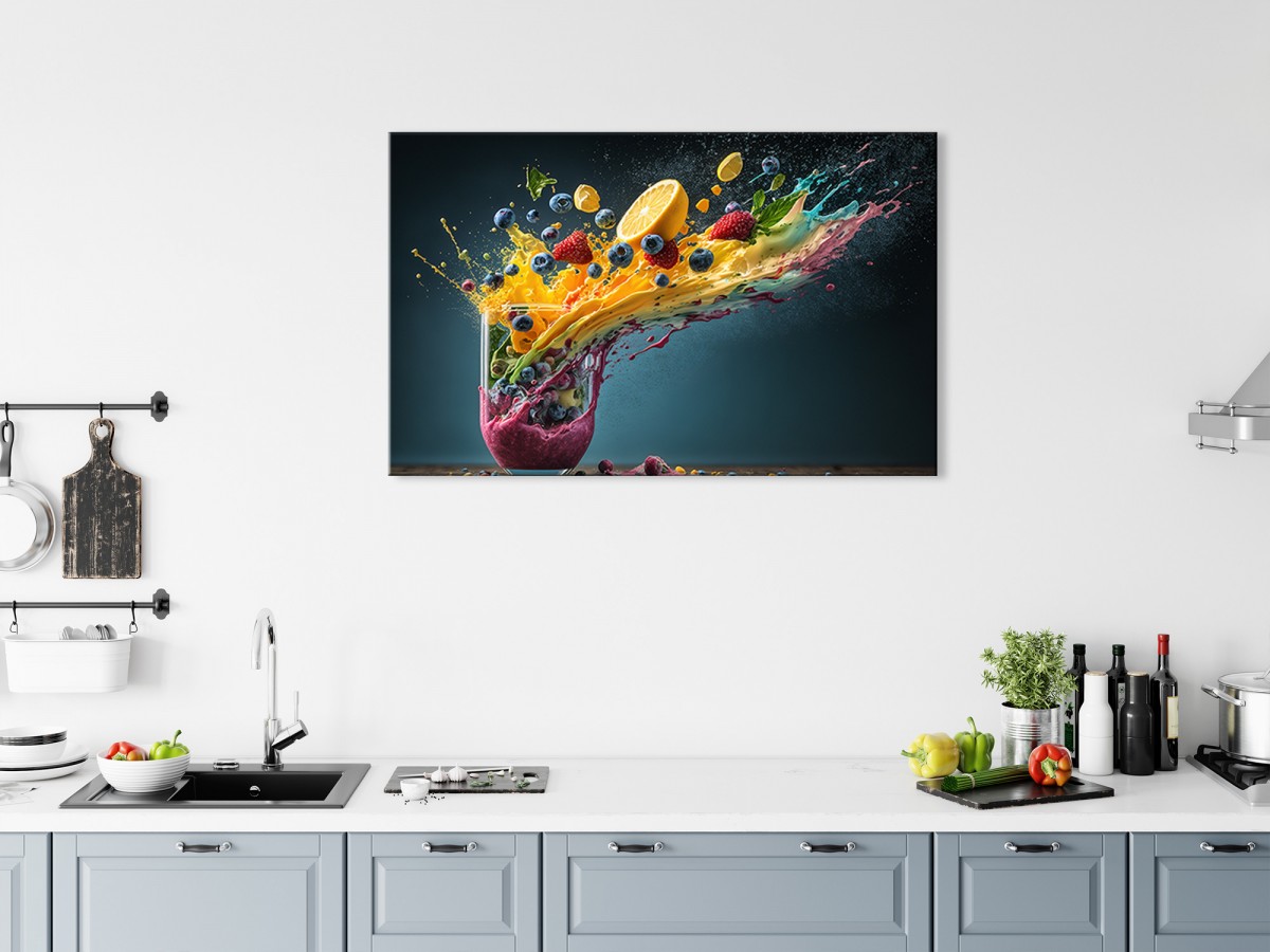 DECLINA Tableau Toile, Tableau Cuisine, Tableau décoration Murale, Tableau Toile  décoration Cuisine Les Fruits, 80x50 cm : : Cuisine et Maison